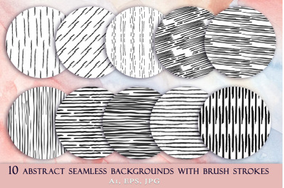 Strokes on seamless backgrounds