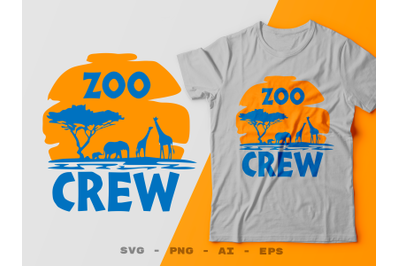 Zoo Crew Sunset Africa T-shirt Design