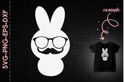 Male Bunny Mustache Easter Funny