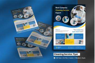 Home Cleaning Service Flyer Brochure Template