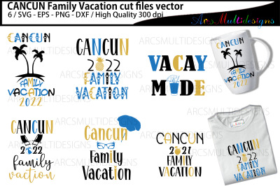 Cancun Family vacation cut files