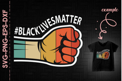 BlackLivesMatter Retro Strong Fist BLM