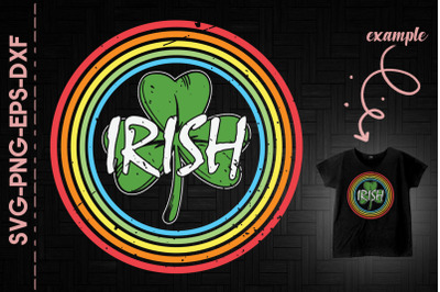 Rainbow Green Shamrock Irish Patrick&#039;s