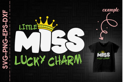 Miss Lucky Charm Shamrock Crown Patrick