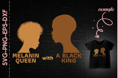 Melanin Queen With A Black King BLM