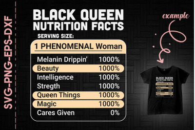 Black Queen Nutrition Facts Black Proud