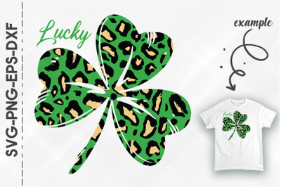 Lucky Shamrock Cheetah Pattern Patrick&#039;s