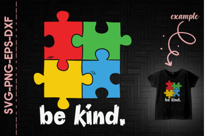 Be Kind Autism Awareness Puzzles Love