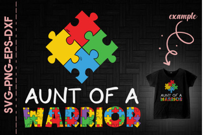 Aunt Of A Warrior Puzzle Autism Support