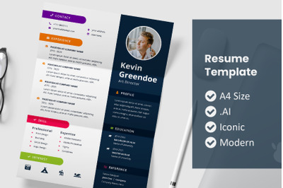 Right Photo Resume Template