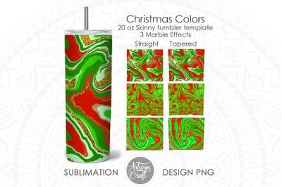 Christmas tumbler, 20 oz skinny tumbler sublimation design, marble eff