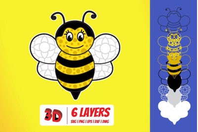 3D Bee SVG