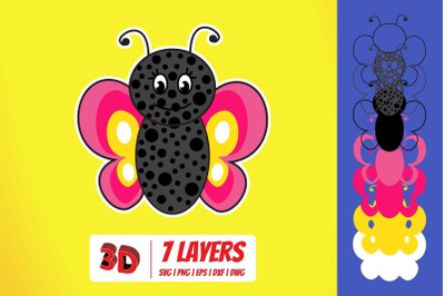 3D Butterfly SVG