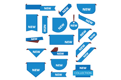 Corner labels. Promotional sticker tab bar for merchandise market sale