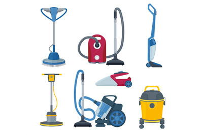 Vacuum cleaner. Modern automatic electrical gadgets for cleaning servi