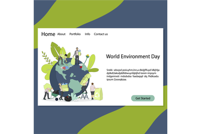 World environment day landing page, environment day 2021 theme