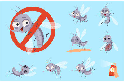 Dangerous mosquito. Bugs and warning flyings animals mosquito aid vect