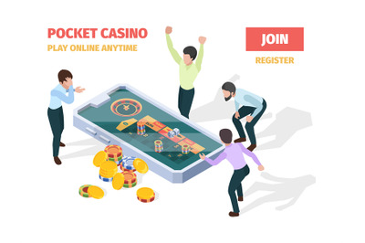 Online casino. Winners lucky happy people playing roulette blackjack g