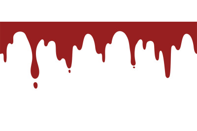 Paint dripping background. Isolated current red ink or blood vector se