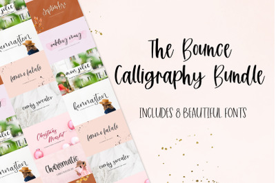 The Bounce Calligraphy Font Bundle