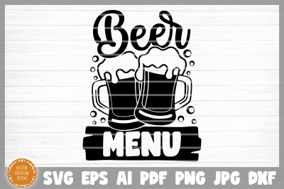 Beer Menu SVG Cut File