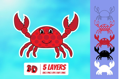 3D Crab SVG