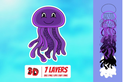 3D Jellyfish SVG