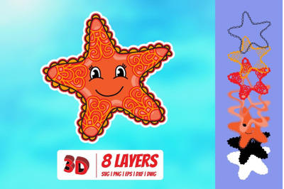 3D Starfish SVG