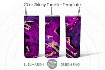 Purple rose gold marble, Tumbler sublimation Design