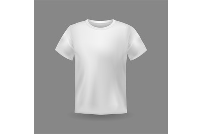 T-shirt mockup. White 3d blank casual clothing uniform&2C; female and mal