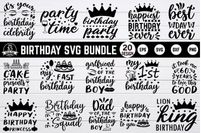 Birthday svg bundle vol 1