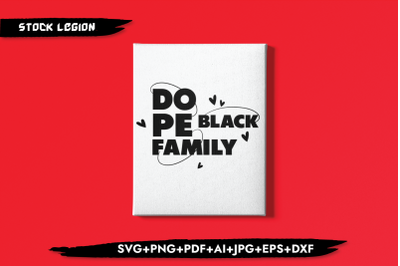 Dope Black Family Hearts SVG