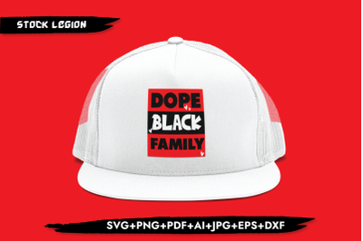 Dope Black Family Red Box SVG