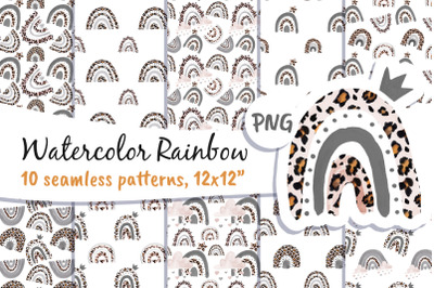 Rainbow Leopard Skin Digital Paper