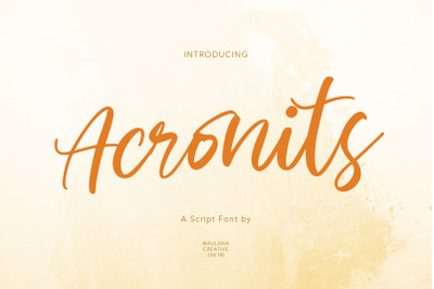 Acronits Script Font
