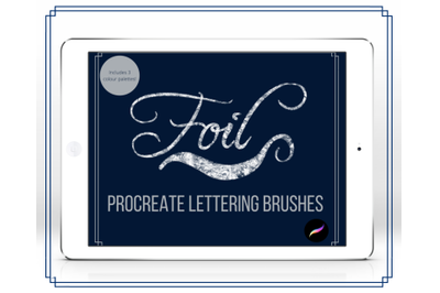 Procreate Foil Lettering Brushes &amp;amp; 3 Palettes