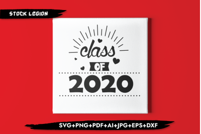 Class Of 2020 Hearts SVG