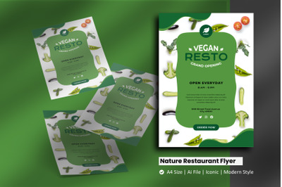 Vegan Restaurant Brochure Template