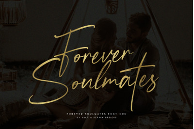 Forever Soulmates Font Duo (Calligraphy Fonts, Handwritten Fonts)