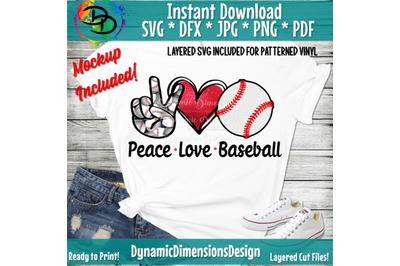 Peace, Love, Baseball svg, Baseball png, Baseball Shirt, Baseball, Pea