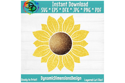 Sunflower SVG&2C; Sunflower SVG&2C; Sunflower cut file&2C; Monogram Svg&2C; Half S