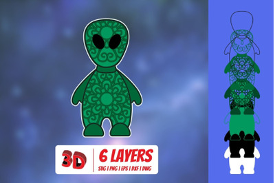 3D Alien SVG