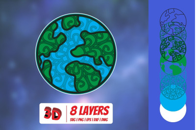 3D Earth SVG