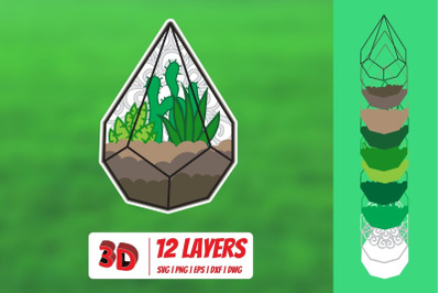 3D Florarium1 SVG