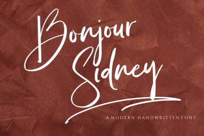 Bonjour Sidney - Signature Font