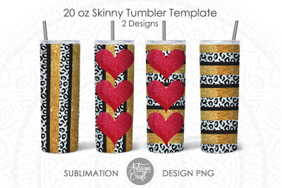 Leopard print glitter tumbler, 20 oz, Sublimation PNG