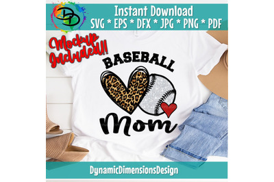 Baseball Mom, Leopard, Love, Baseball svg, Baseball, Baseball Shirt, B