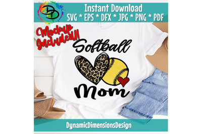 Softball Mom, Softball svg, Leopard, Softball Mom svg, digital downloa