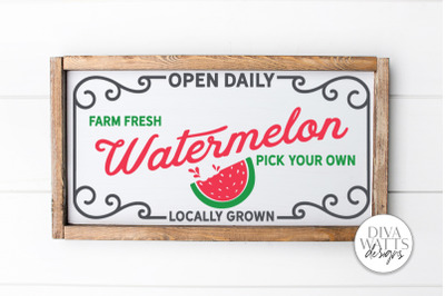 Farm Fresh Watermelon SVG | Farmhouse Sign | DXF and more