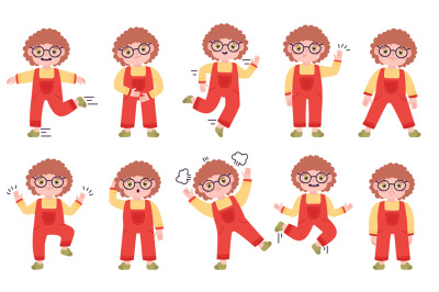 Cute boy expression. Little boy happy, sad and angry emotions, kid exp